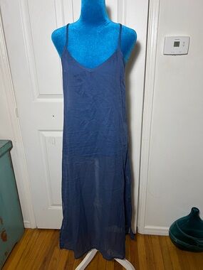 Maison Hotel Summer Dress Blue Cotton Women’s Small